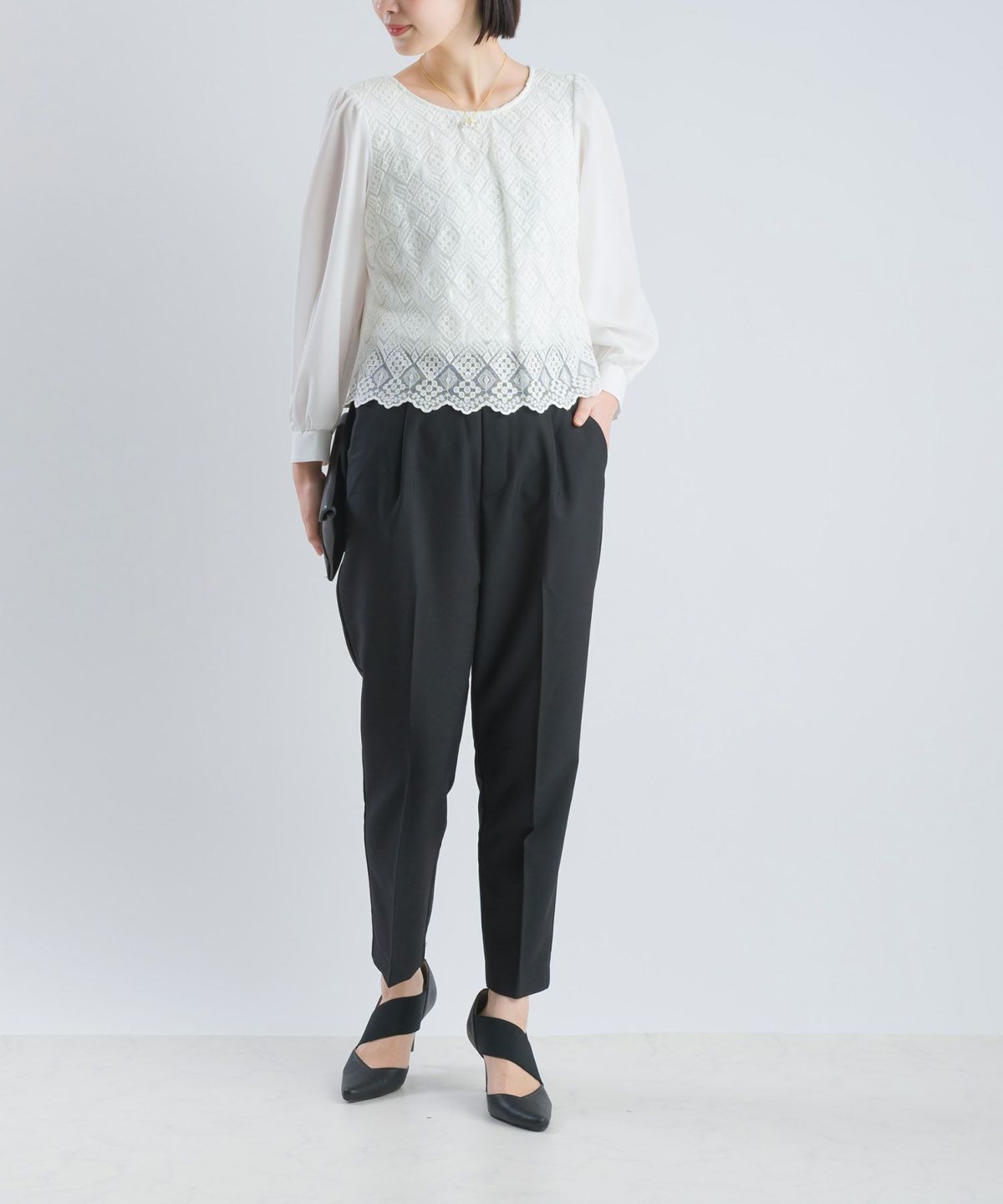 model：H162　着用サイズ：M　ブラック