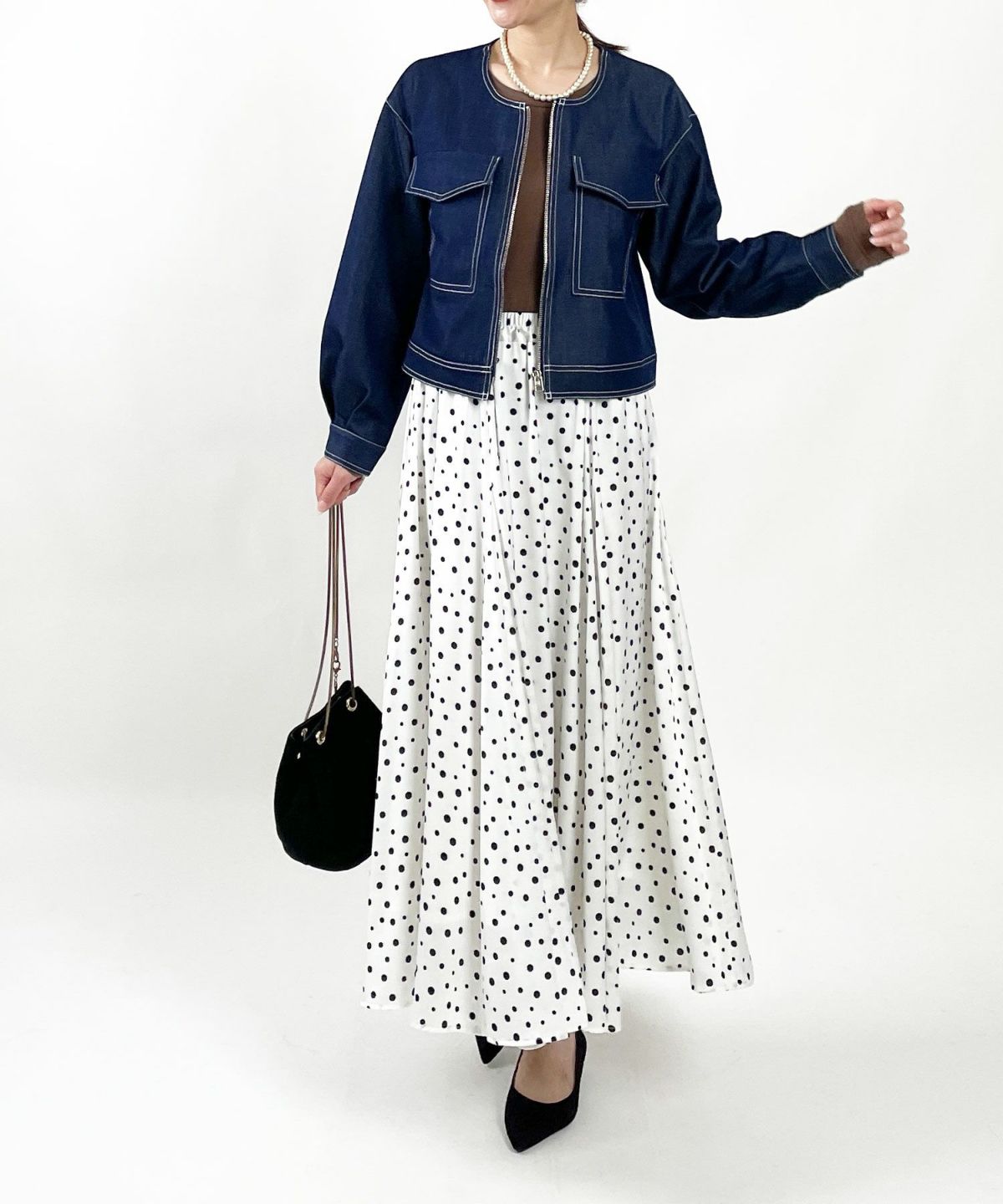 model：H164　着用サイズ：M　ブラウン