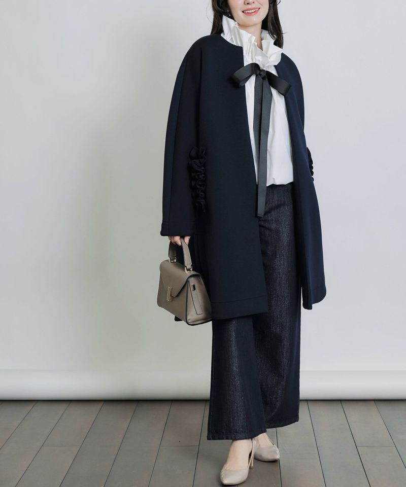 model：H164　着用サイズ：M　サックスブルー