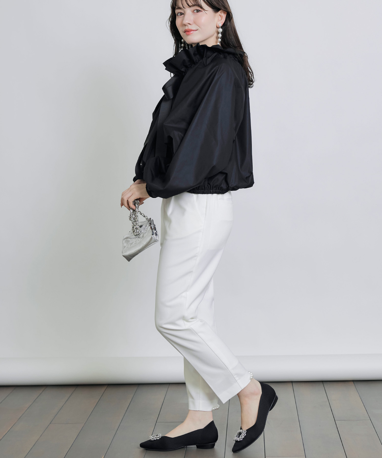 model：H155　着用サイズ：M　ブラック