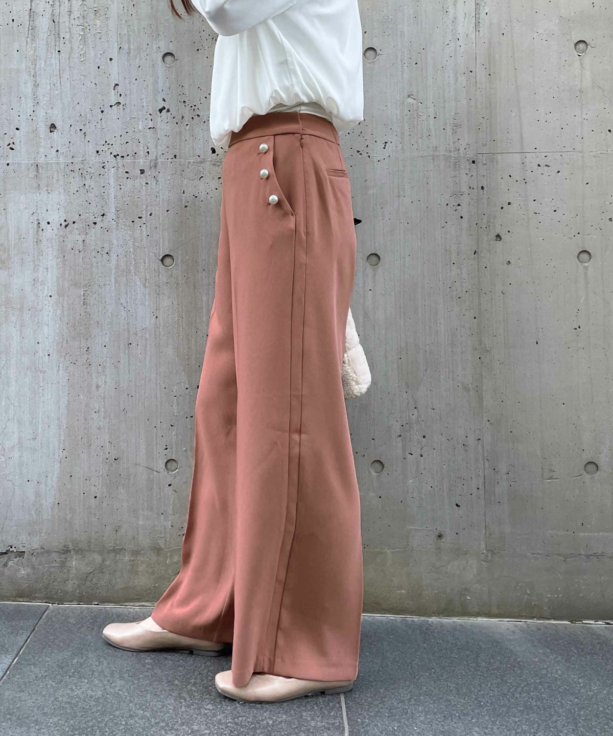 model：H164　着用サイズ：M　ピンク