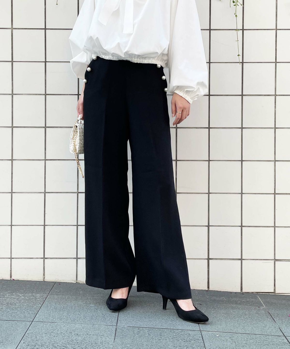 model：H164　着用サイズ：M　ブラック