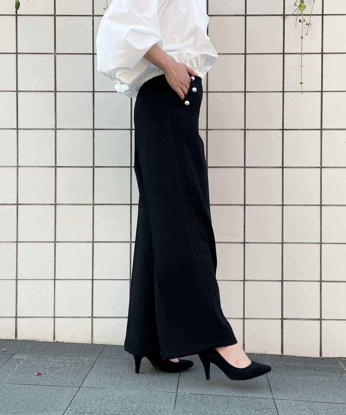 model：H164　着用サイズ：M　ブラック