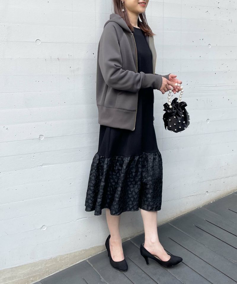 ハートジャガード裾切り替えワンピース | PICCIN (ピッチン) 公式通販