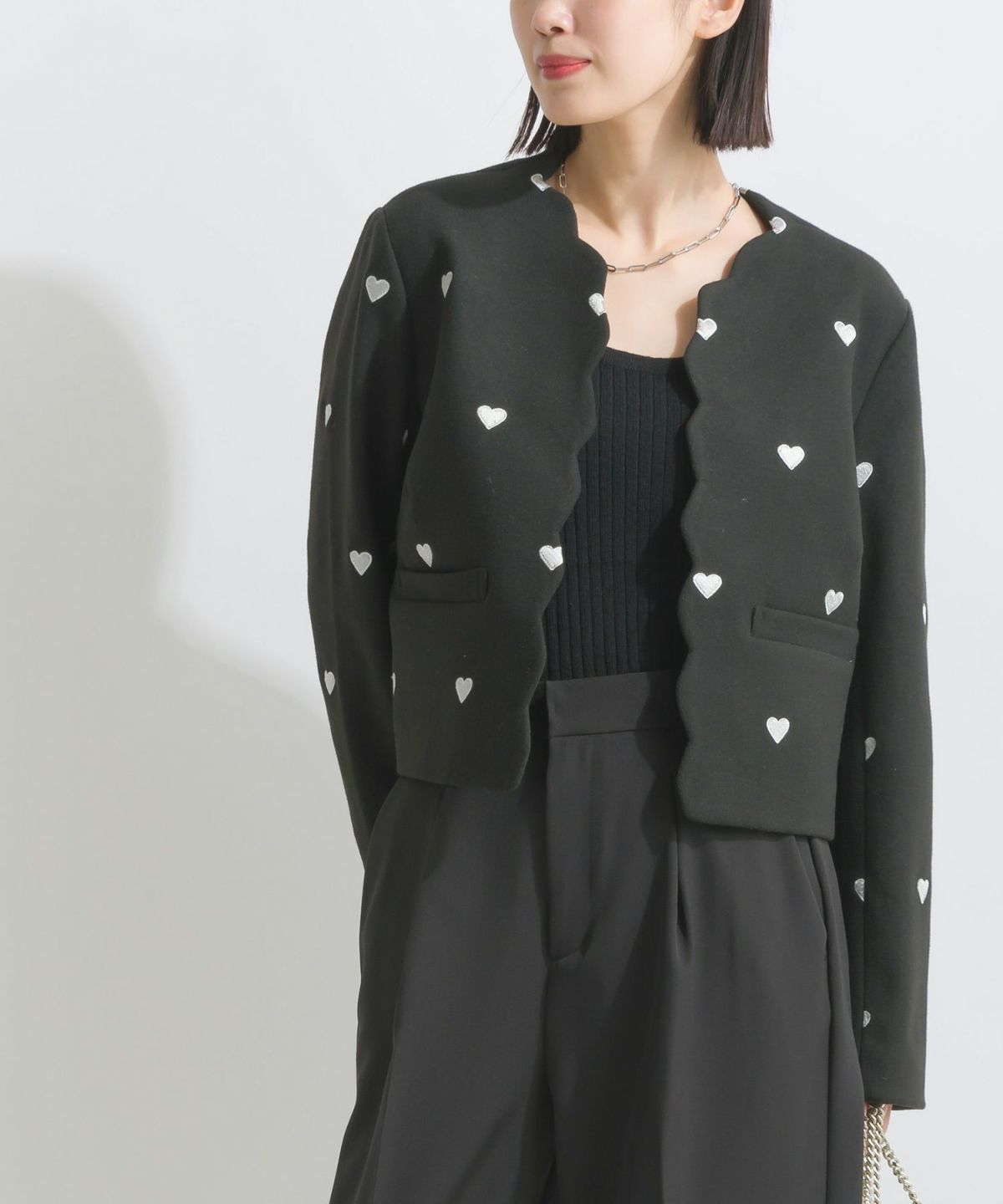 model：H162　着用サイズ：M　ブラック