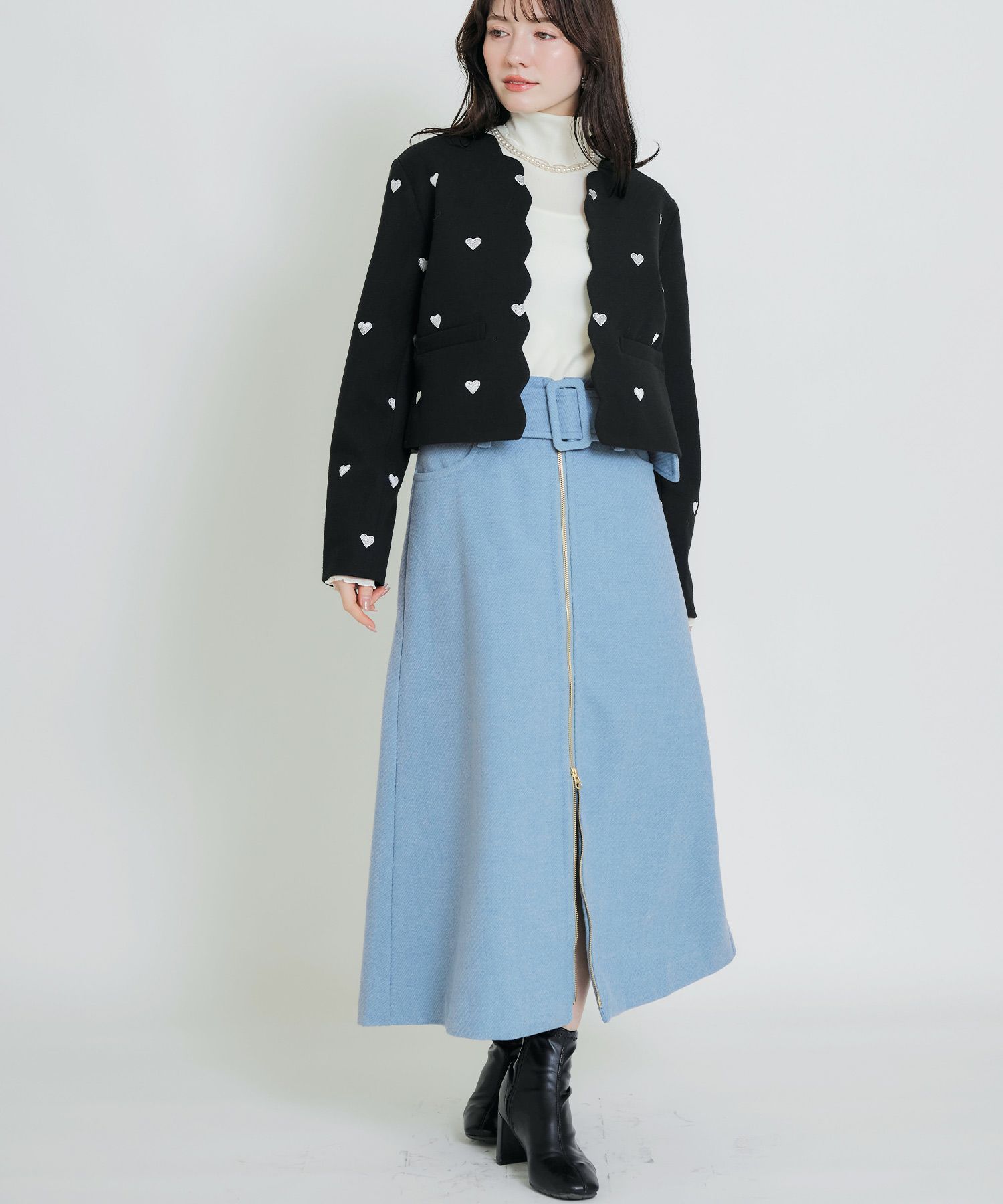 model：H155　着用サイズ：M　ブラック