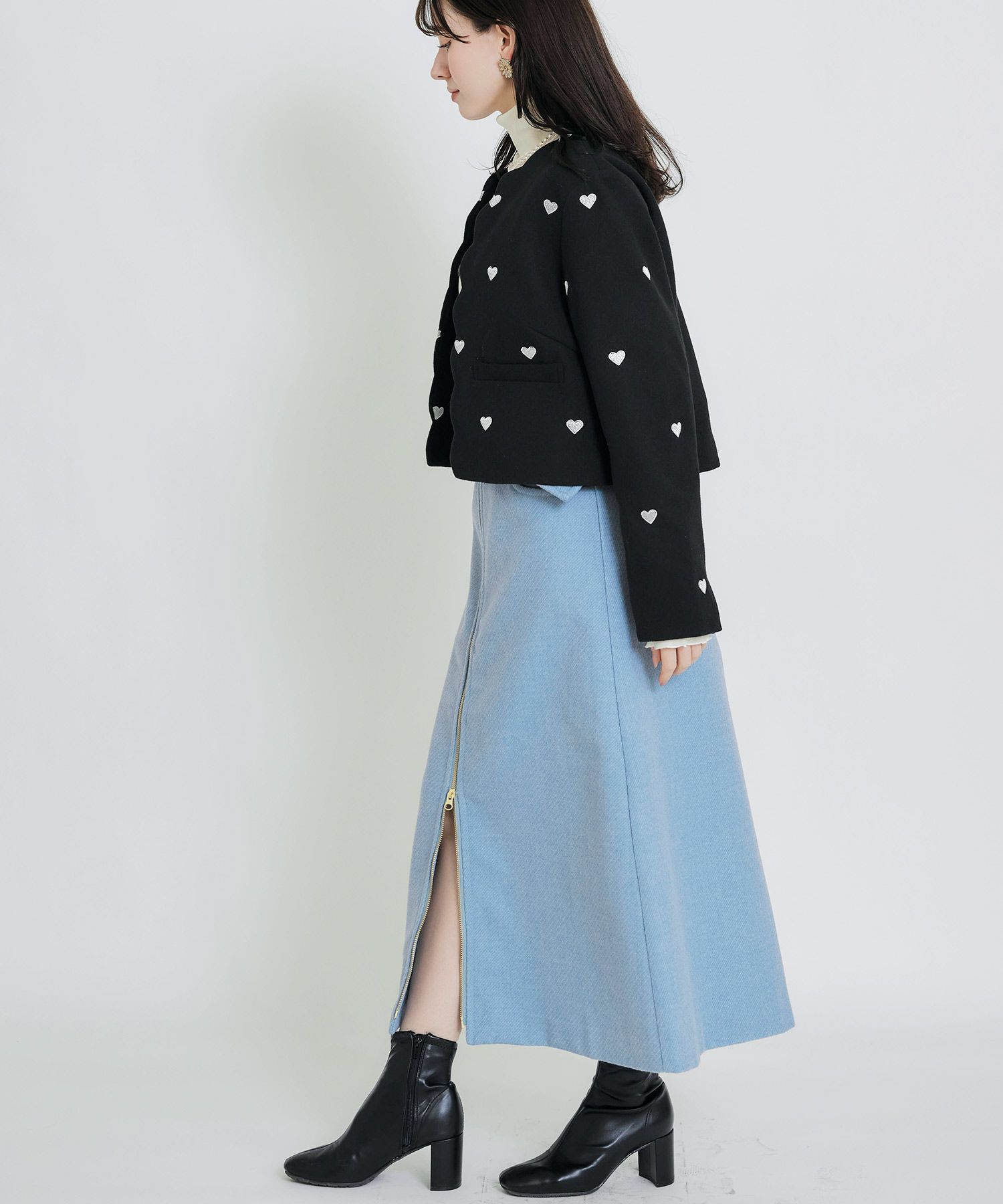 model：H155　着用サイズ：M　ブラック