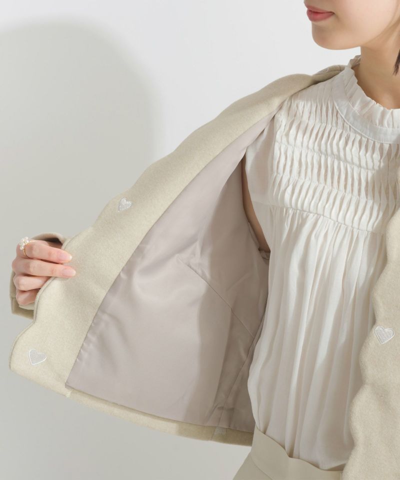ハート刺繍スカラップジャケット | PICCIN (ピッチン) 公式通販