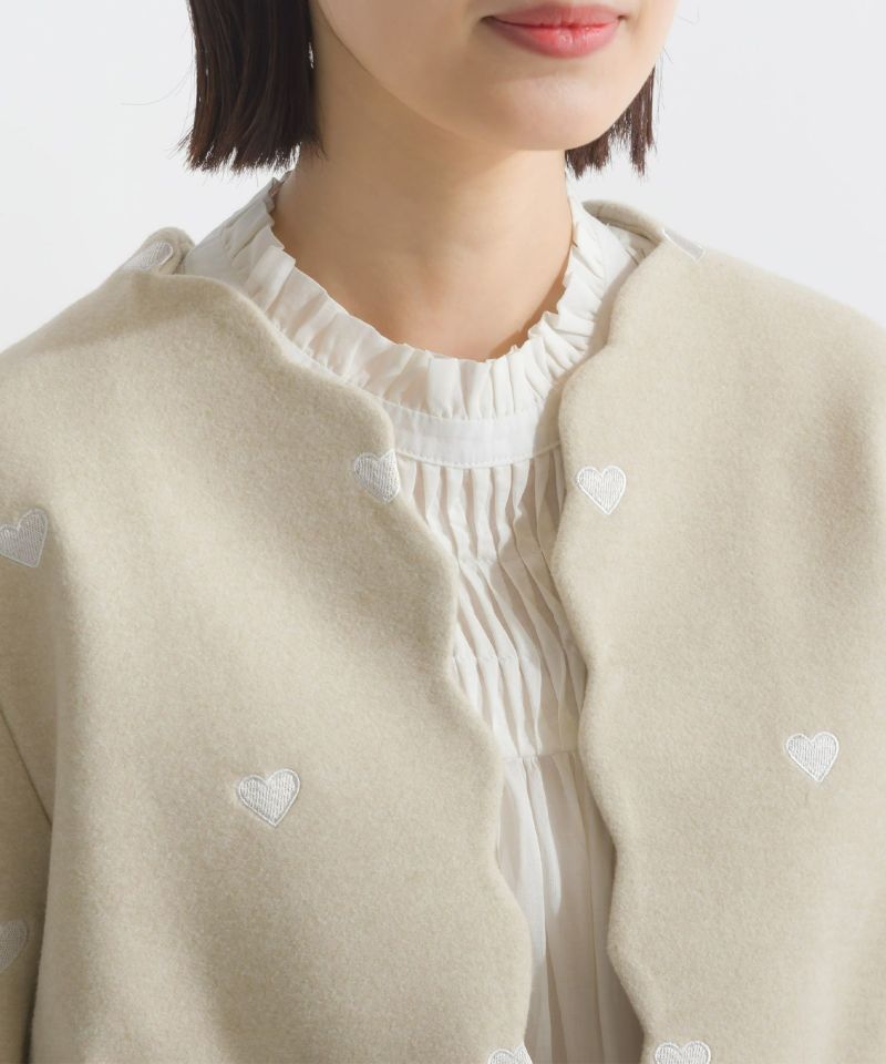 ハート刺繍スカラップジャケット | PICCIN (ピッチン) 公式通販
