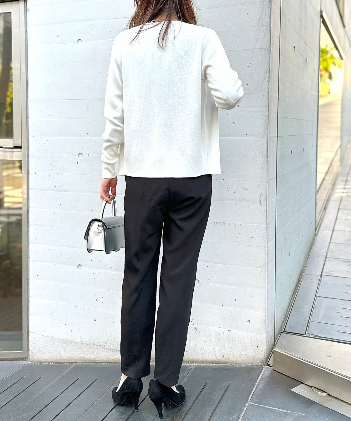 model：164cm　着用サイズ：M　ブラック