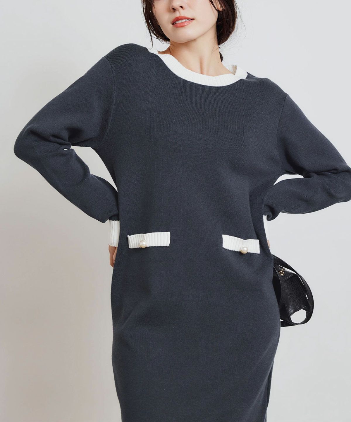 model：H155　着用サイズ：M　グレー