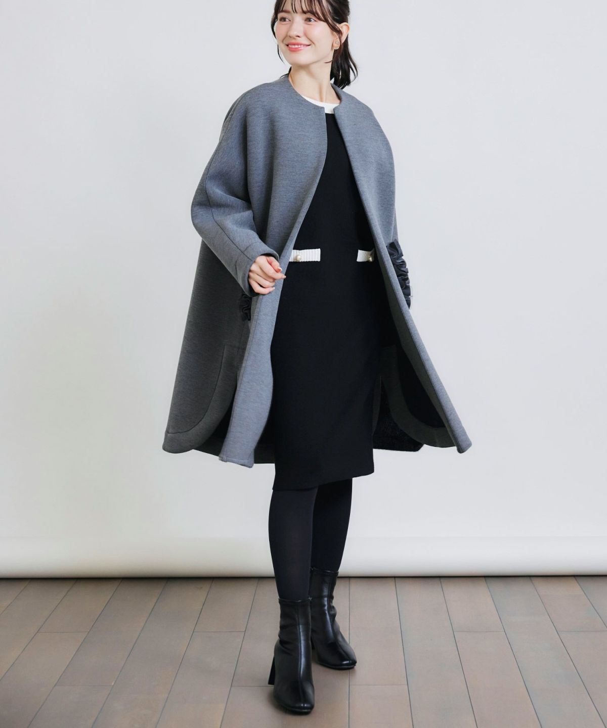 model：H155　着用サイズ：M　ブラック