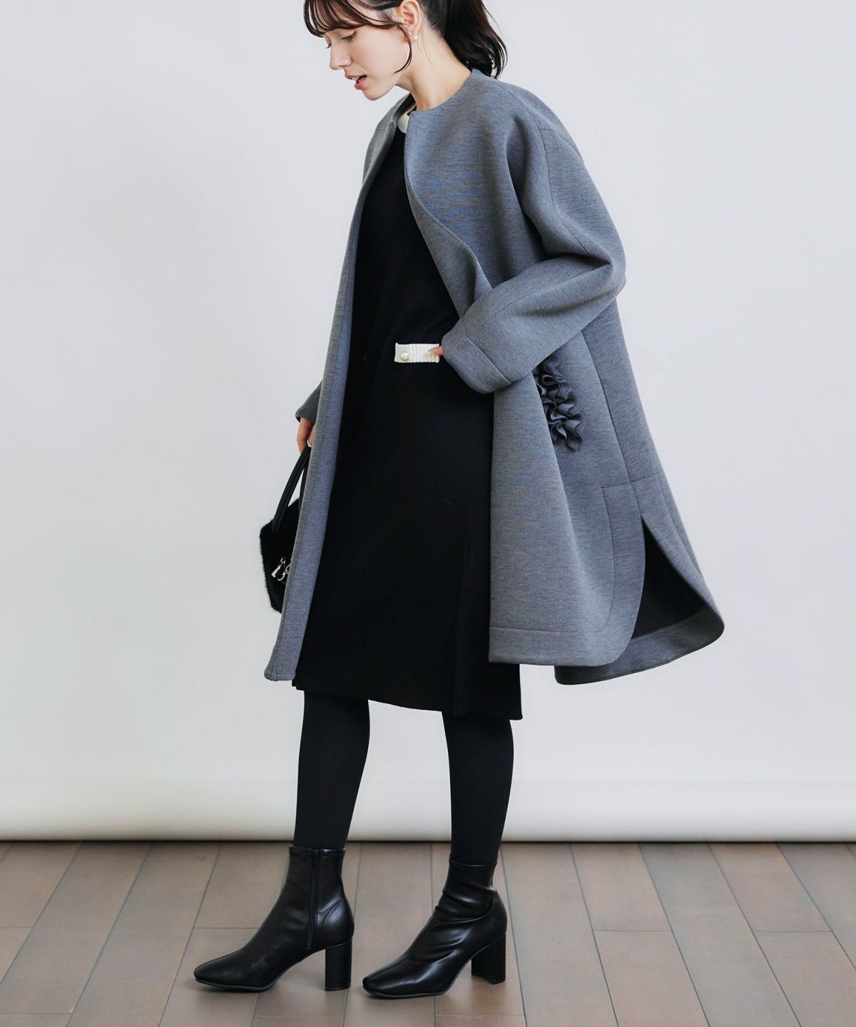 model：H155　着用サイズ：M　ブラック