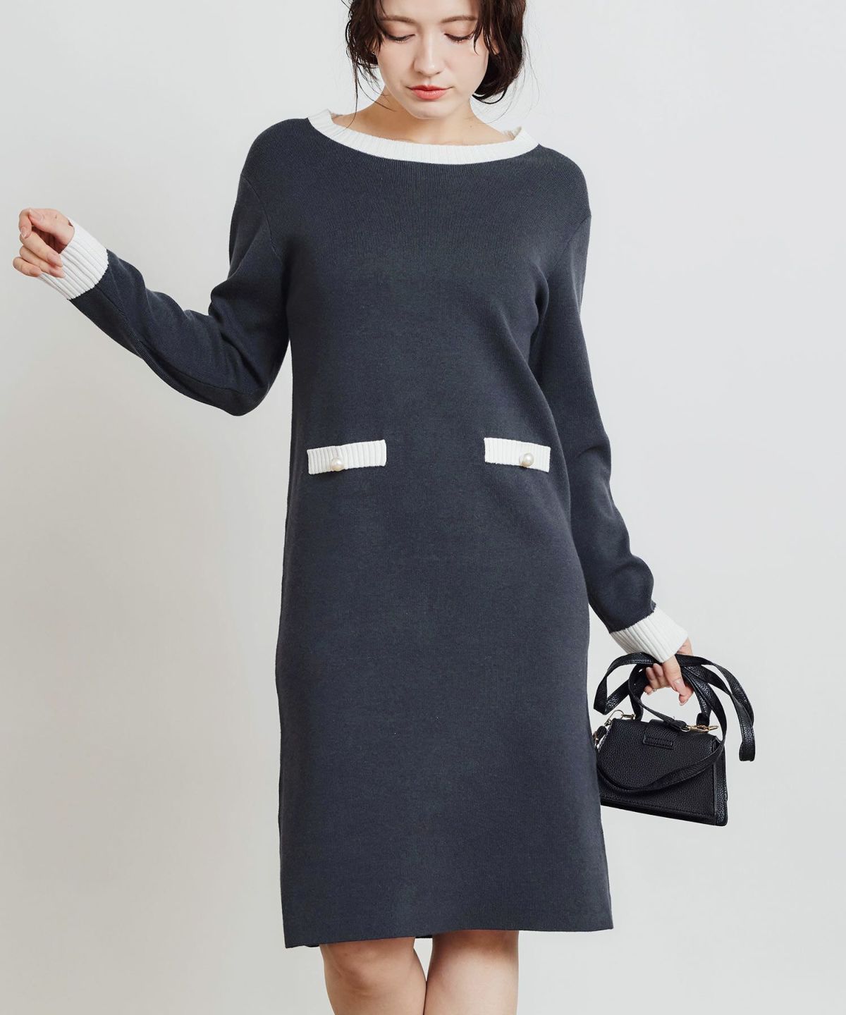 model：H155　着用サイズ：M　グレー