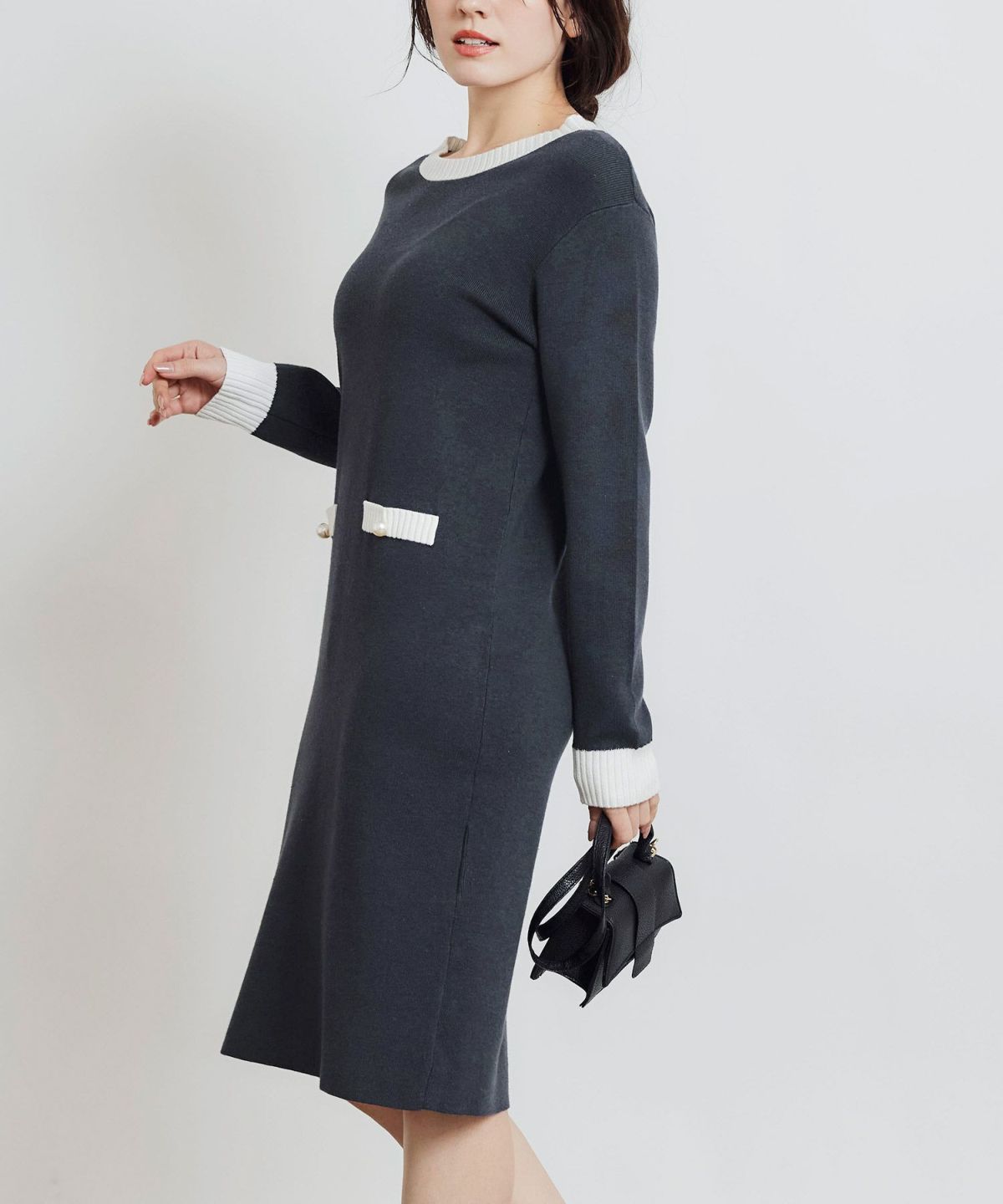 model：H155　着用サイズ：M　グレー