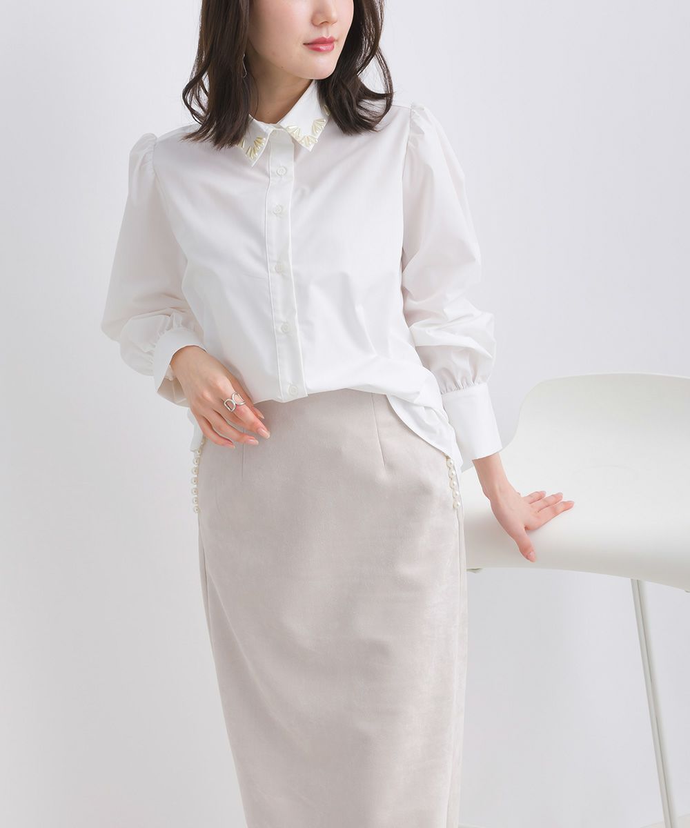 model：H160　着用サイズ：M　オフホワイト