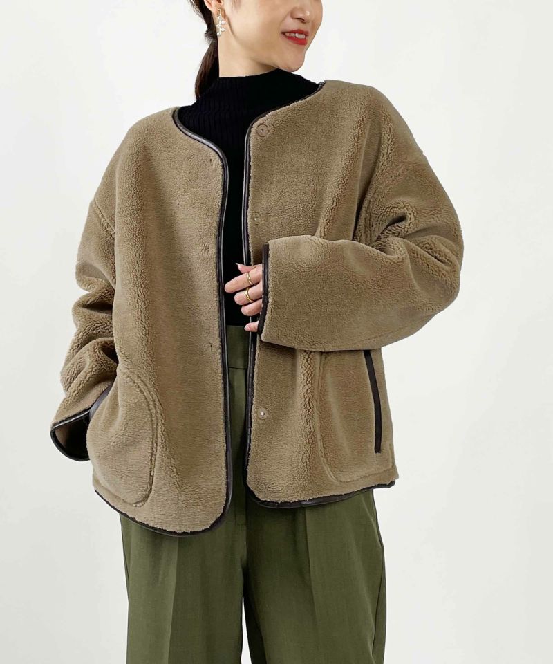 model：H164　着用サイズ：L　モカ（ボア）