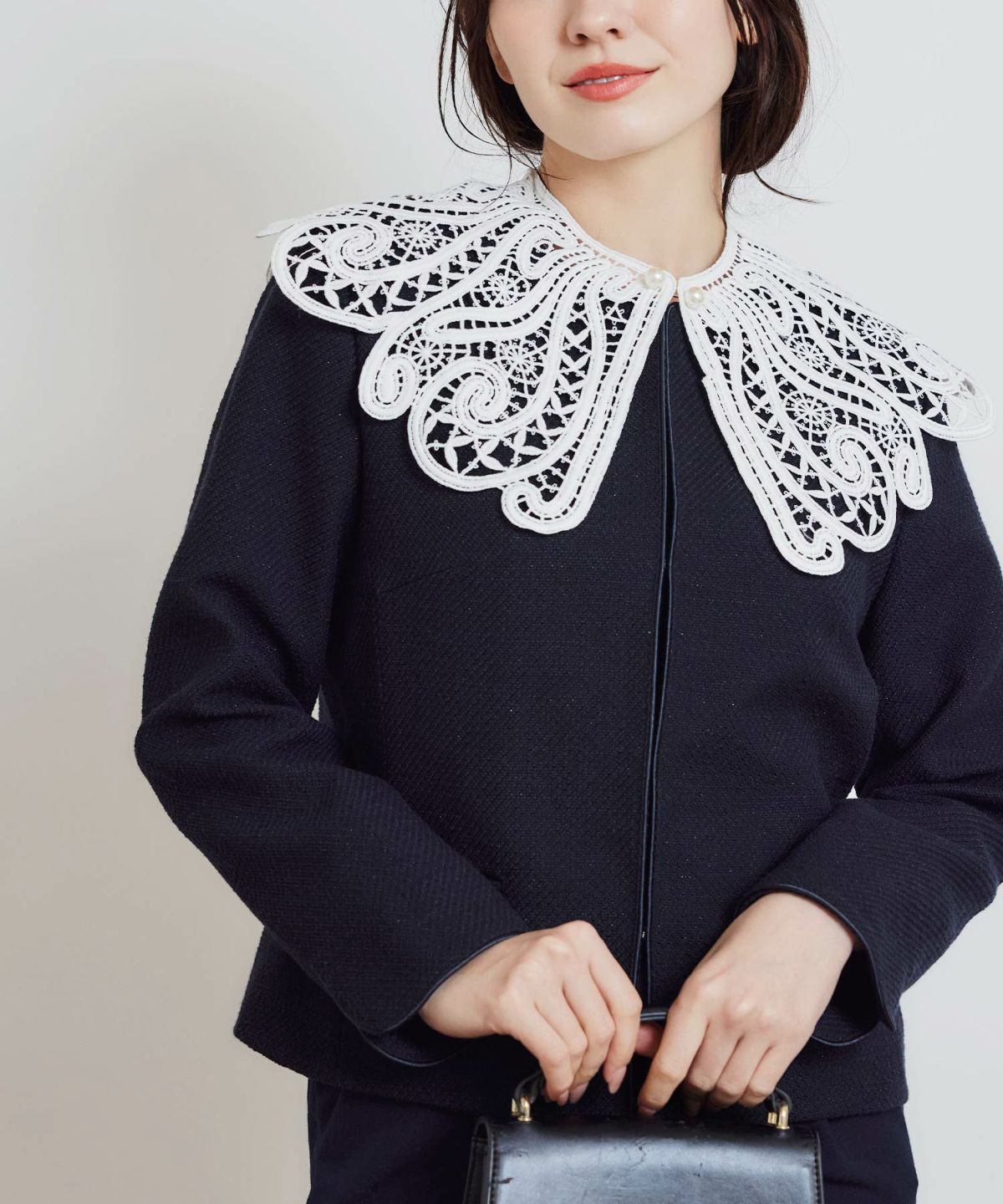 model：H155　着用サイズ：M　ネイビー