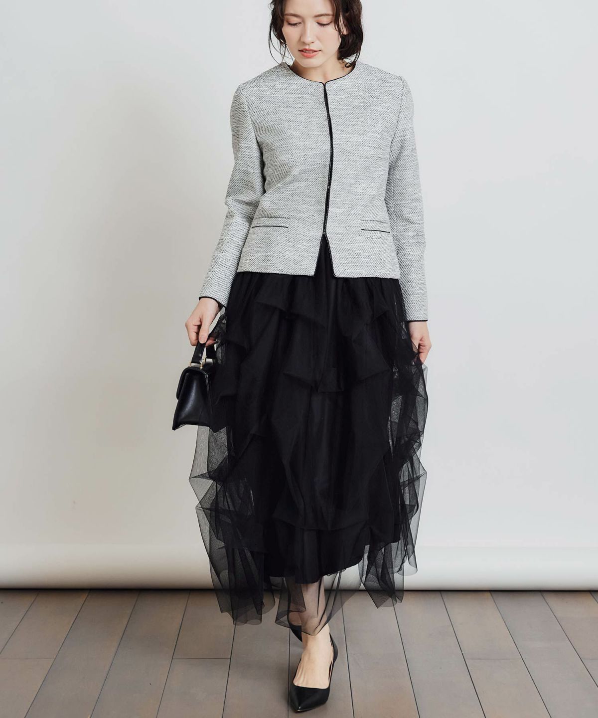 model：H155　着用サイズ：M　ブラック