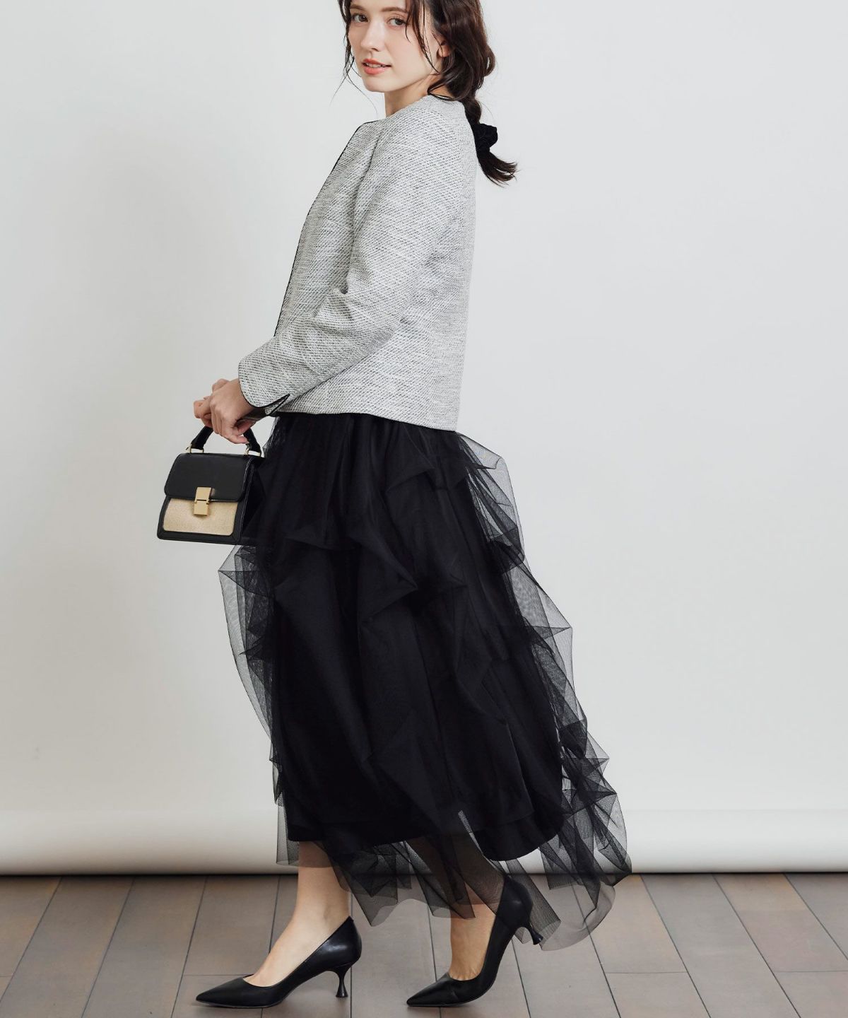 model：H155　着用サイズ：M　ブラック