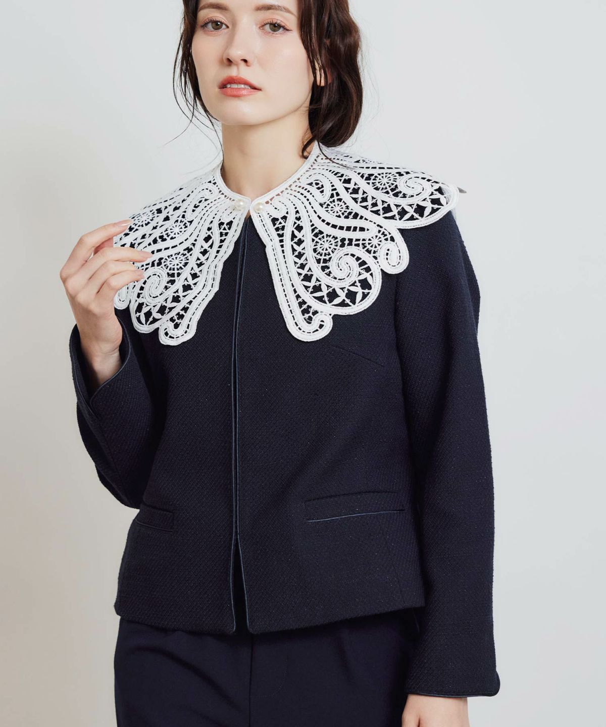 model：H155　着用サイズ：M　ネイビー