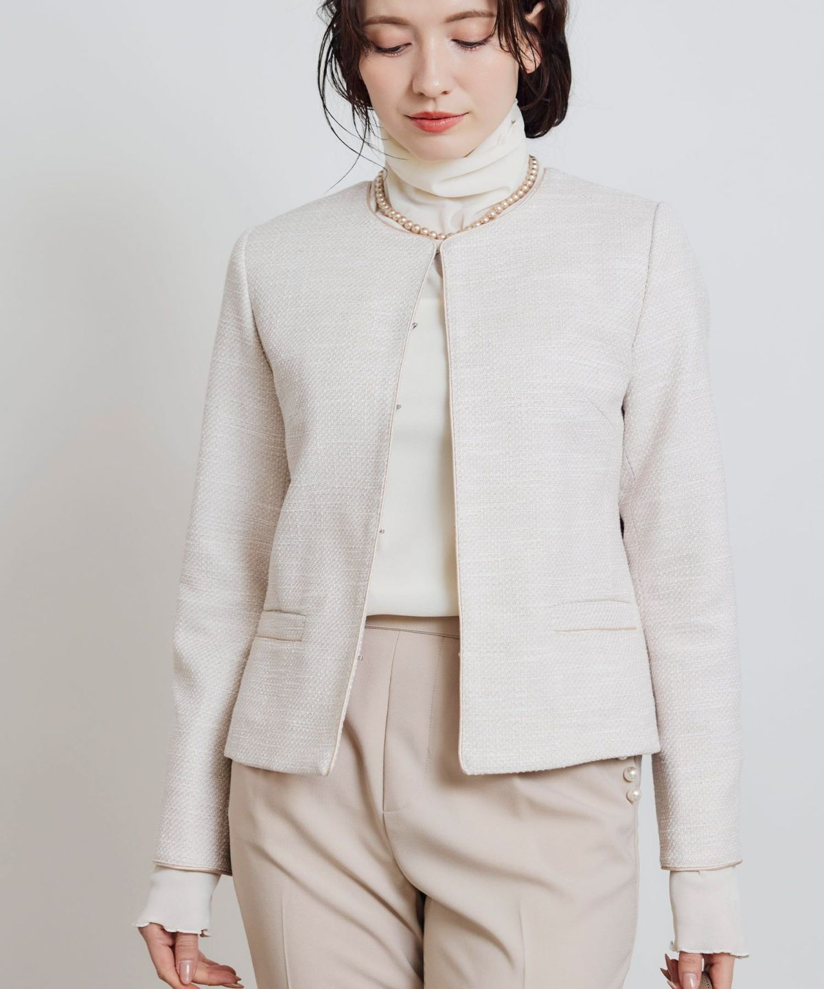 model：H155　着用サイズ：M　ラベンダー