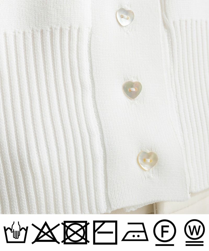 【美品✨】allureville 金ボタン　リブカーディガン　ブラック　Mサイズ ハンドウォッシャブル＞ゴールド釦カーディガン | PROPORTION