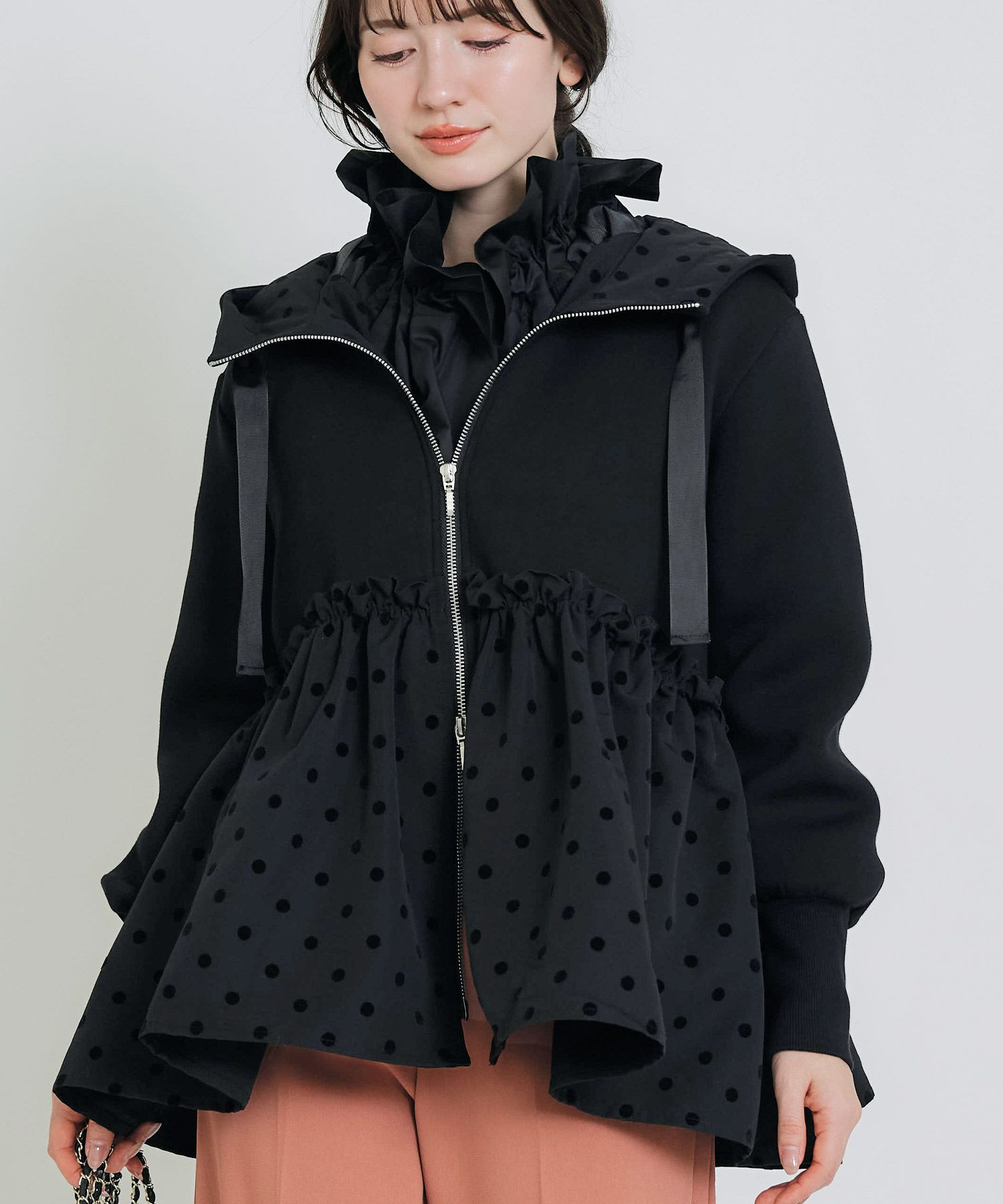 model：H155　着用サイズ：M　ブラック