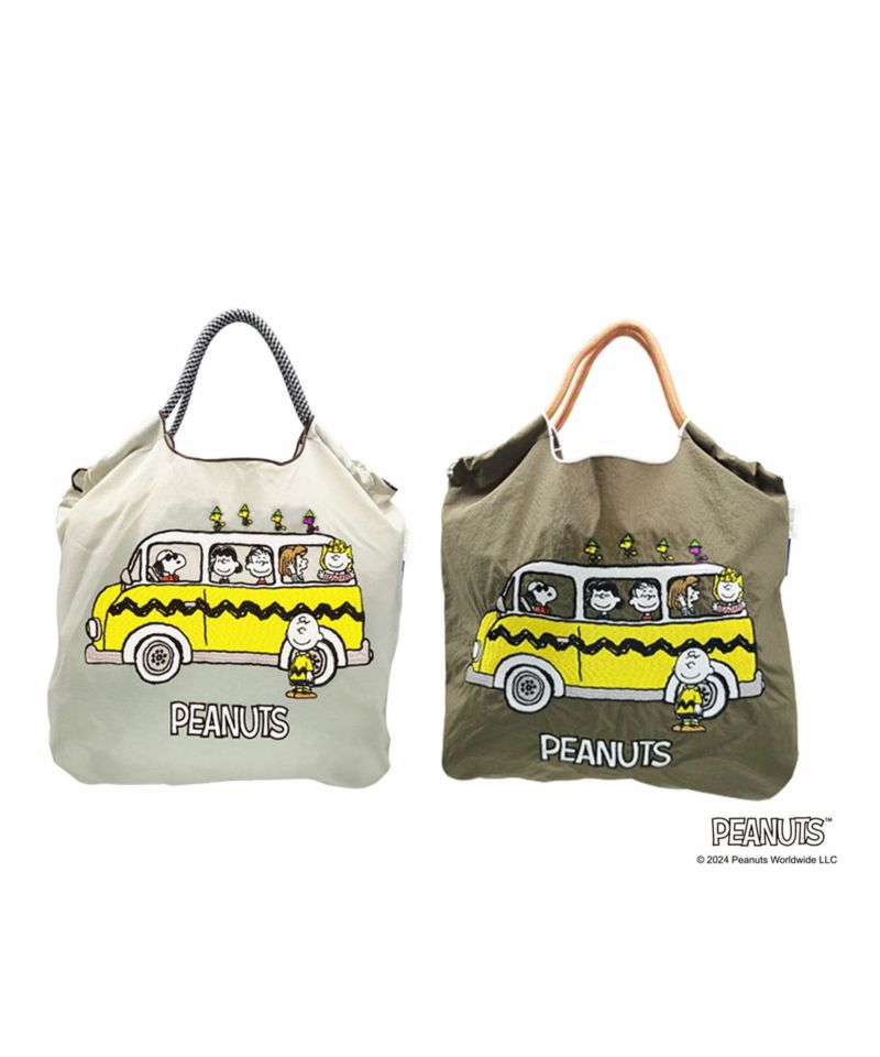 Ball&Chain×Peanuts]shopping bag-Peanuts-BUS(M)-GRAY | PICCIN