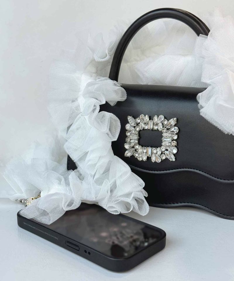 関税込【Simone Rocha】フリルチュチュ ミニ ハンド ショルダー 2wayフリルショルダーポシェット【Ssize】（ショルダーバッグ