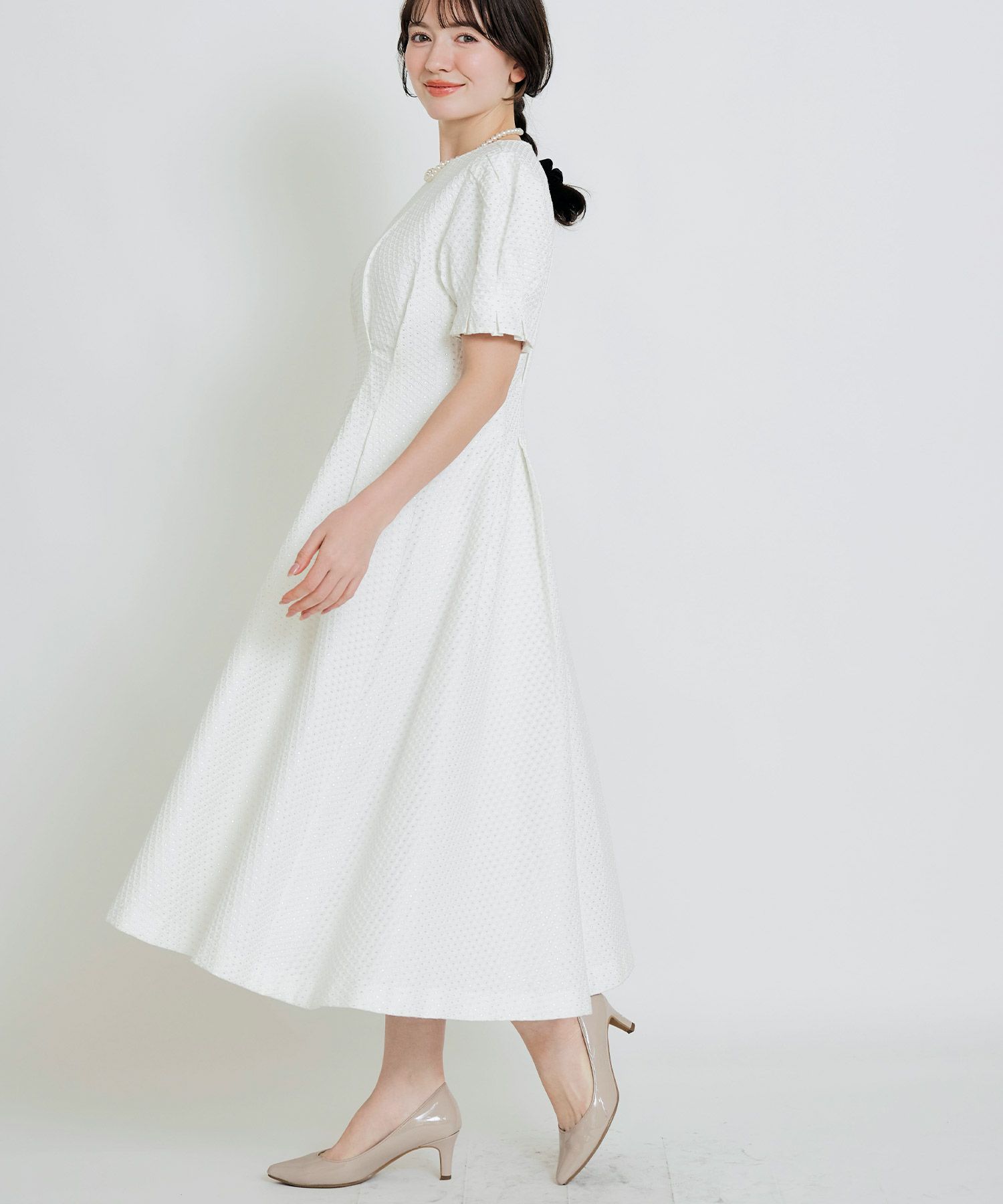 model：H155　着用サイズ：M　オフホワイト