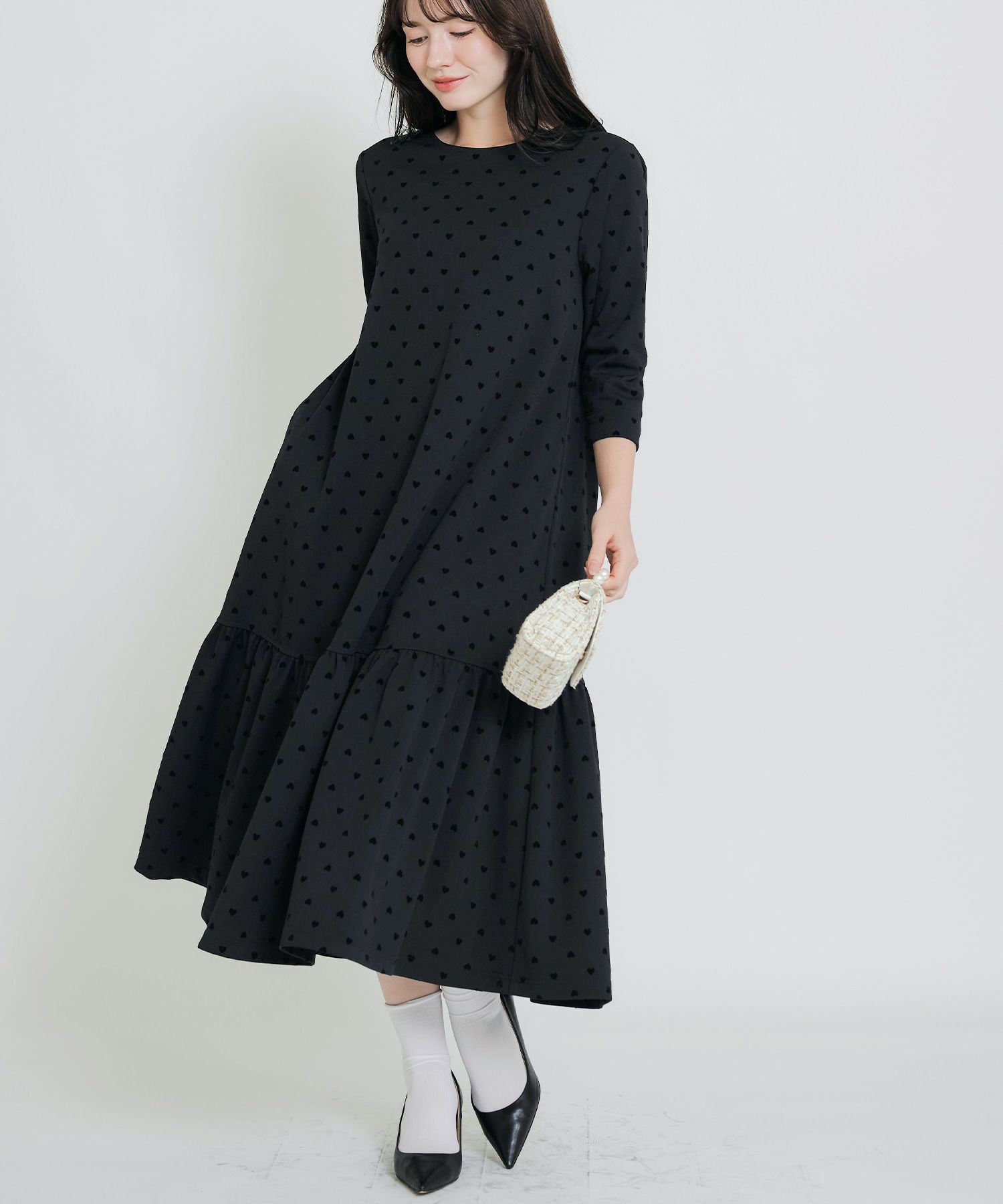 model：H155　着用サイズ：M　ブラック