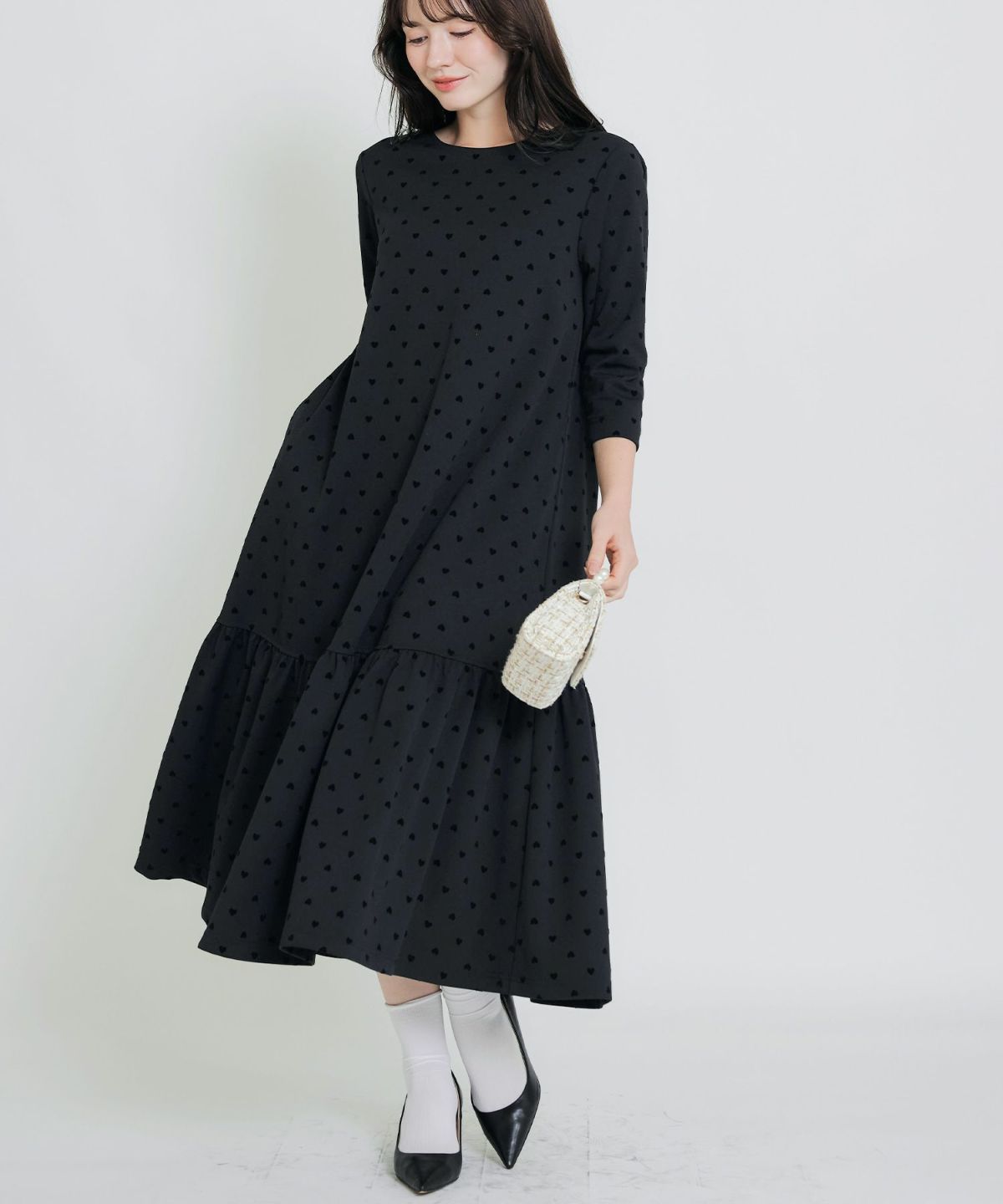 model：H155　着用サイズ：M　ブラック