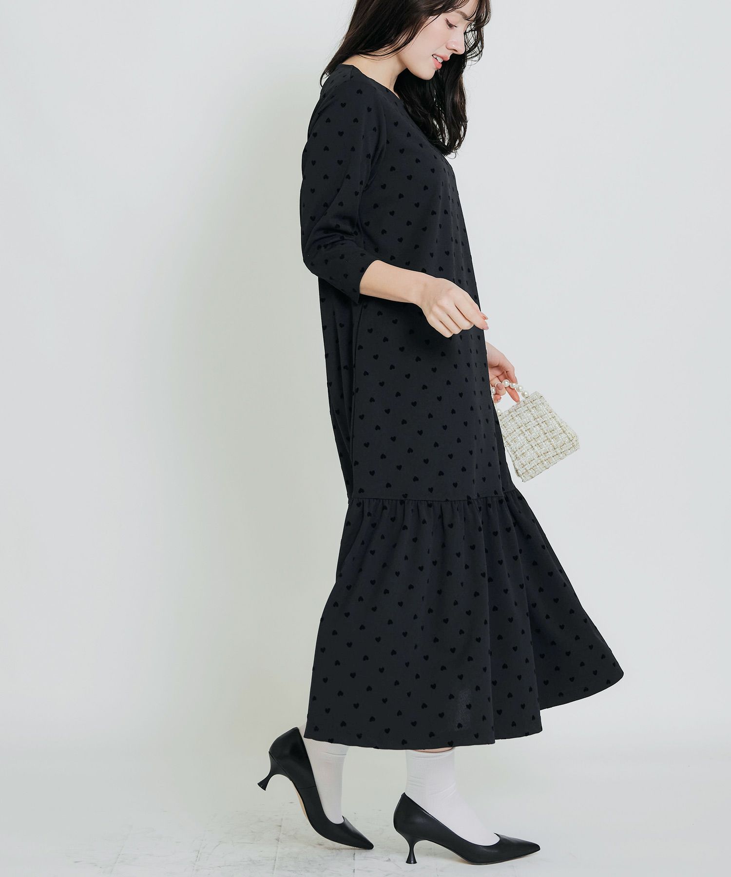 model：H155　着用サイズ：M　ブラック