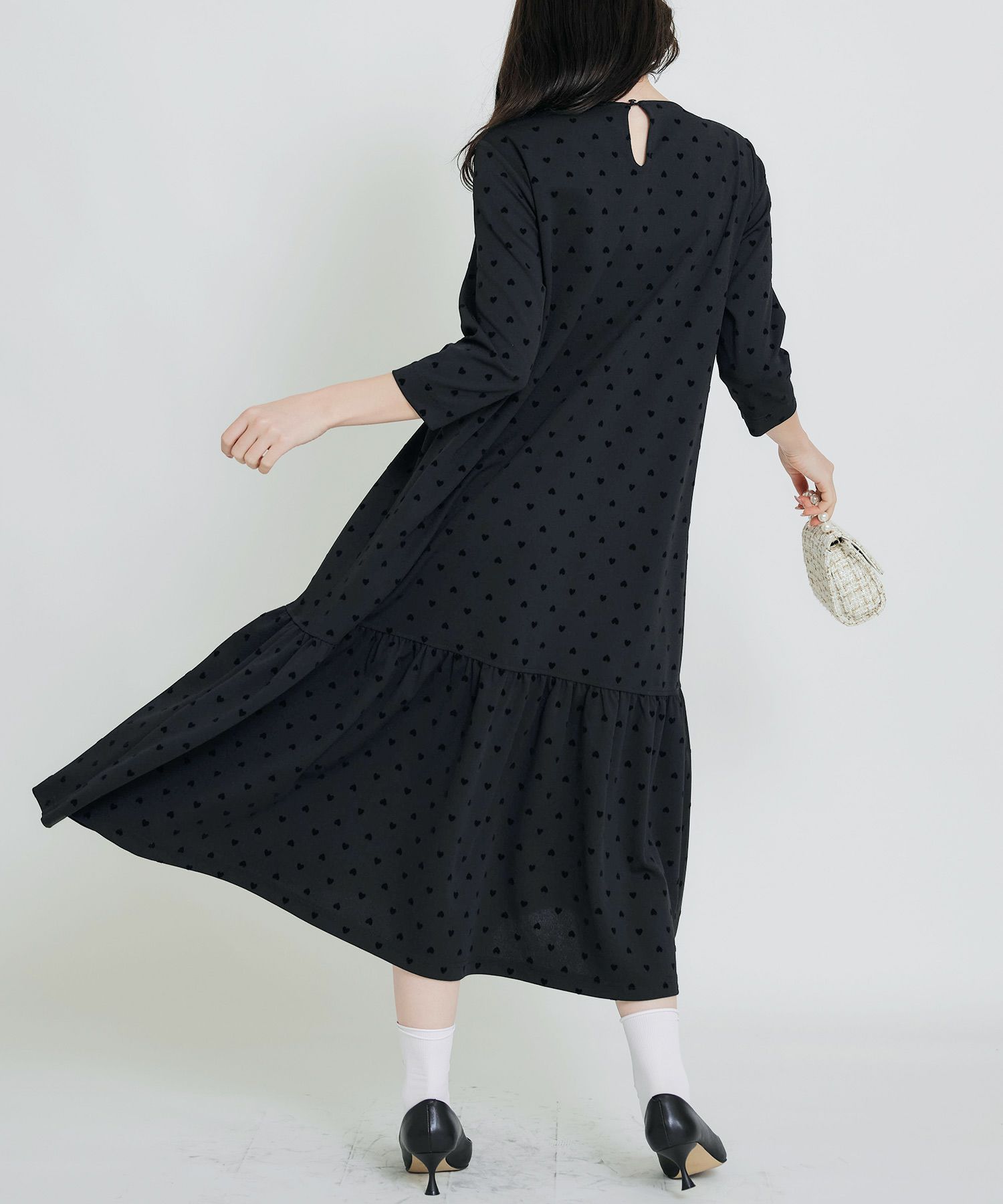model：H155　着用サイズ：M　ブラック
