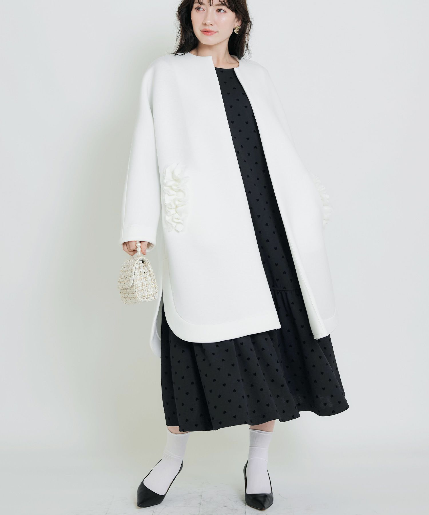 model：H155　着用サイズ：M　ブラック