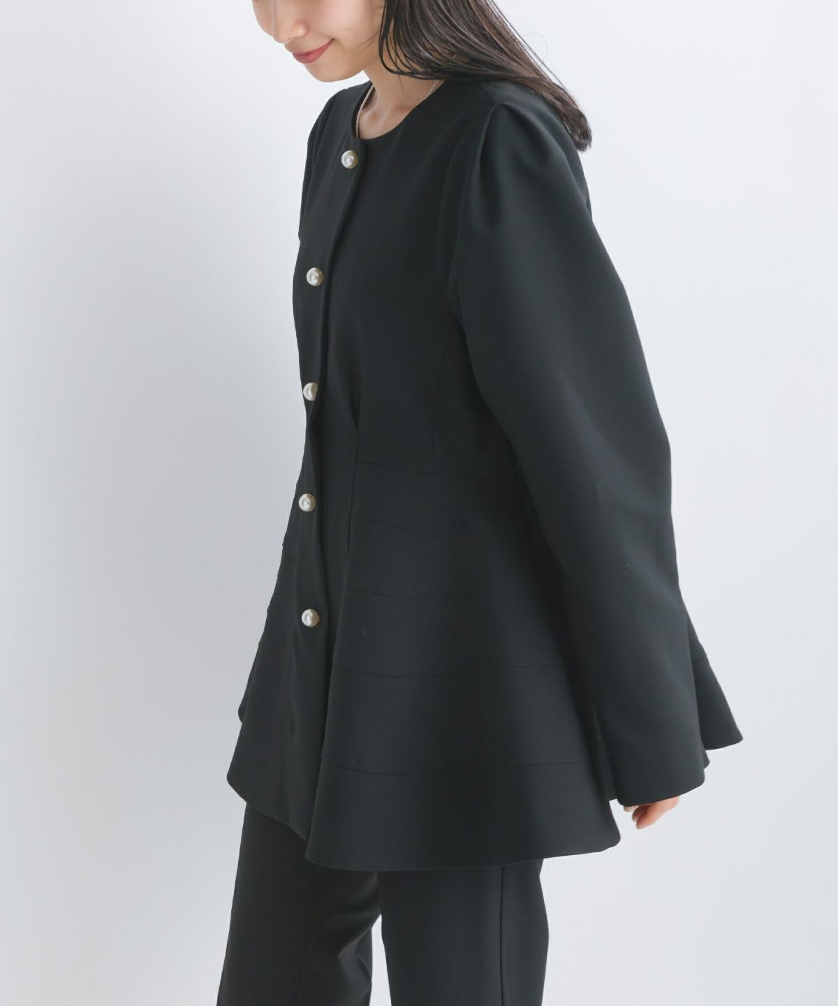 model：H157　着用サイズ：M　ブラック