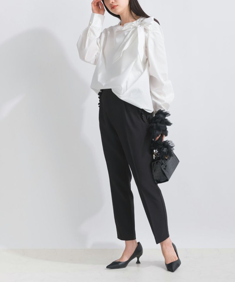 ショルダーリボンシフォンブラウス ショルダーリボンシフォンブラウス – poláura OFFICIAL ONLINE STORE