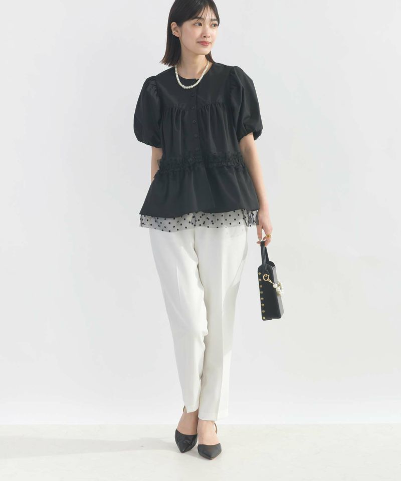 model：H162　着用サイズ：M　オフホワイト