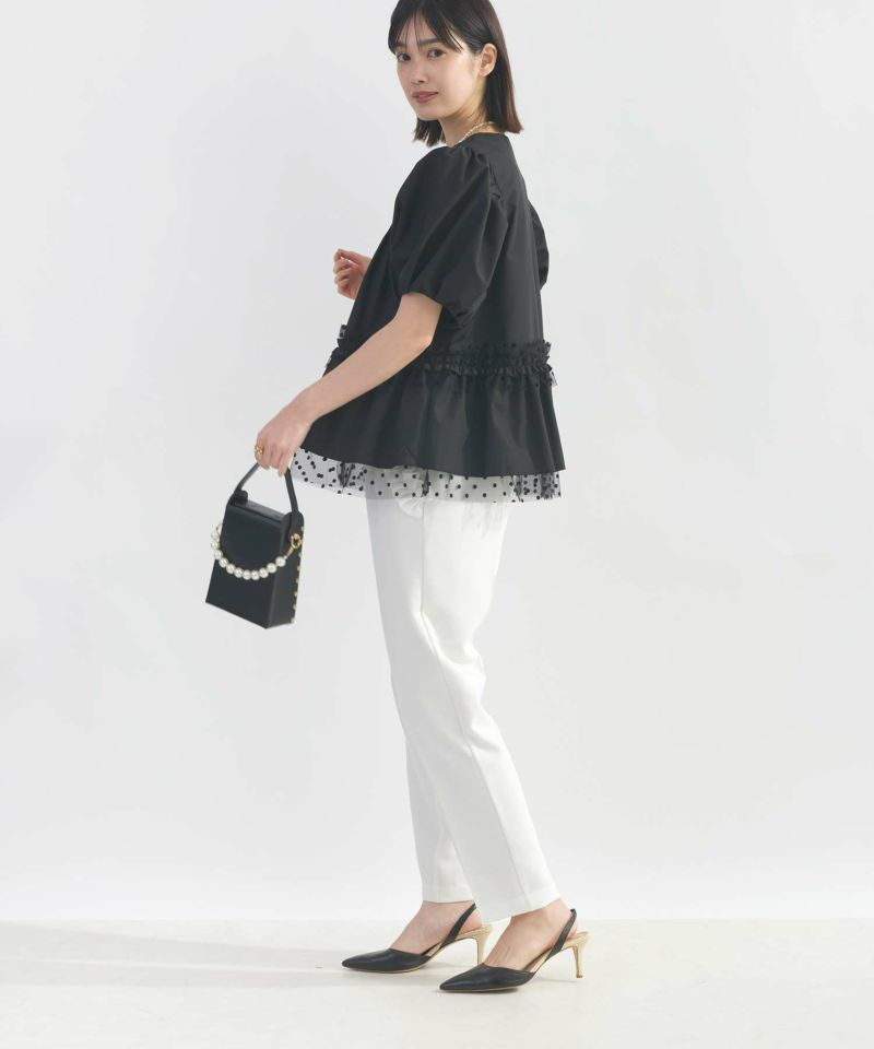 model：H162　着用サイズ：M　オフホワイト