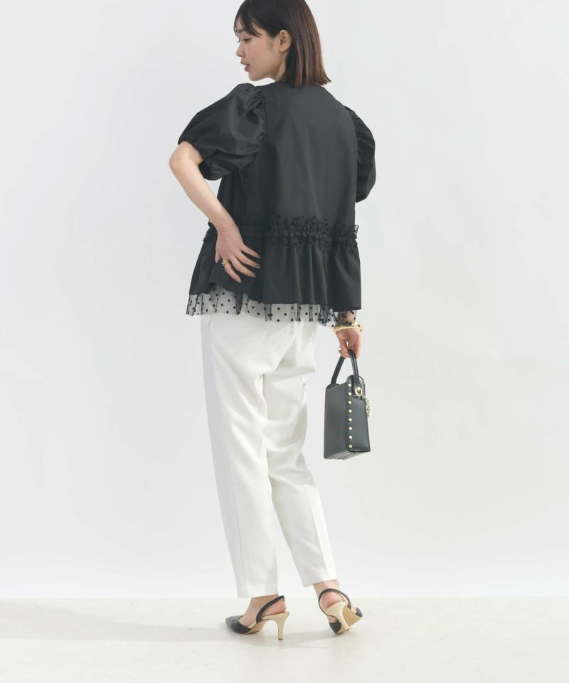 model：H162　着用サイズ：M　オフホワイト