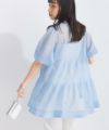 model：157cm　着用サイズ：M　ブルー