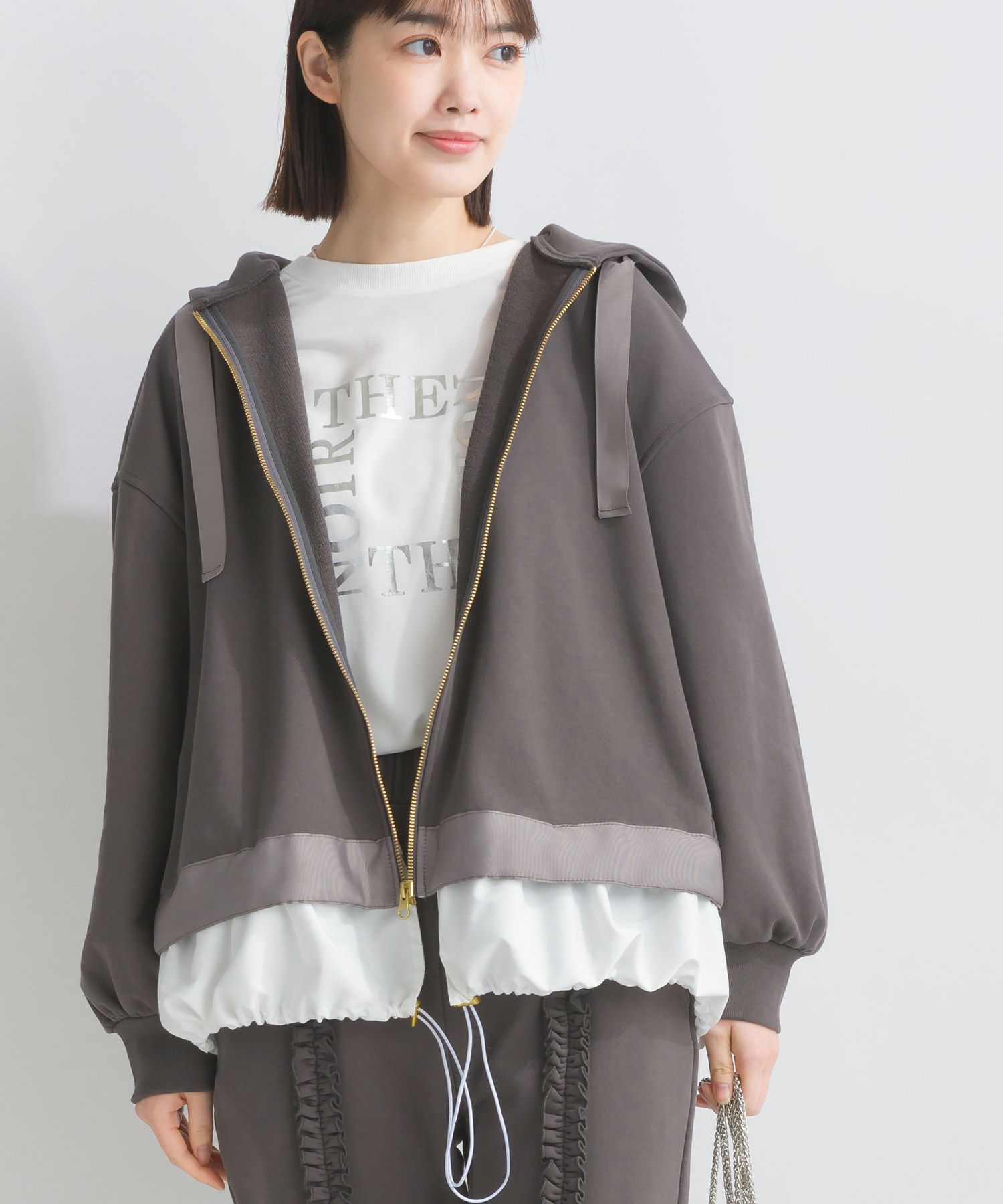 jiltu baby frill hoodie グレー jiltu フリルフーディー セットアップグレー