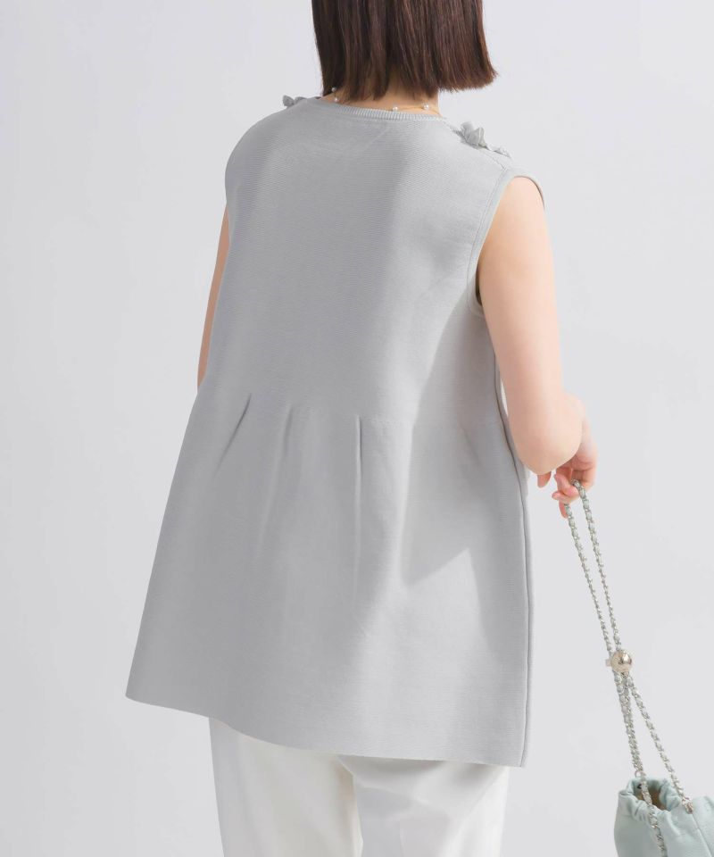 【新品・未使用】ピッチン＊PICCIN＊フリルノースリーブペプラムニット＊グレー フリルノースリーブペプラムニット | PICCIN (ピッチン) 公式通販