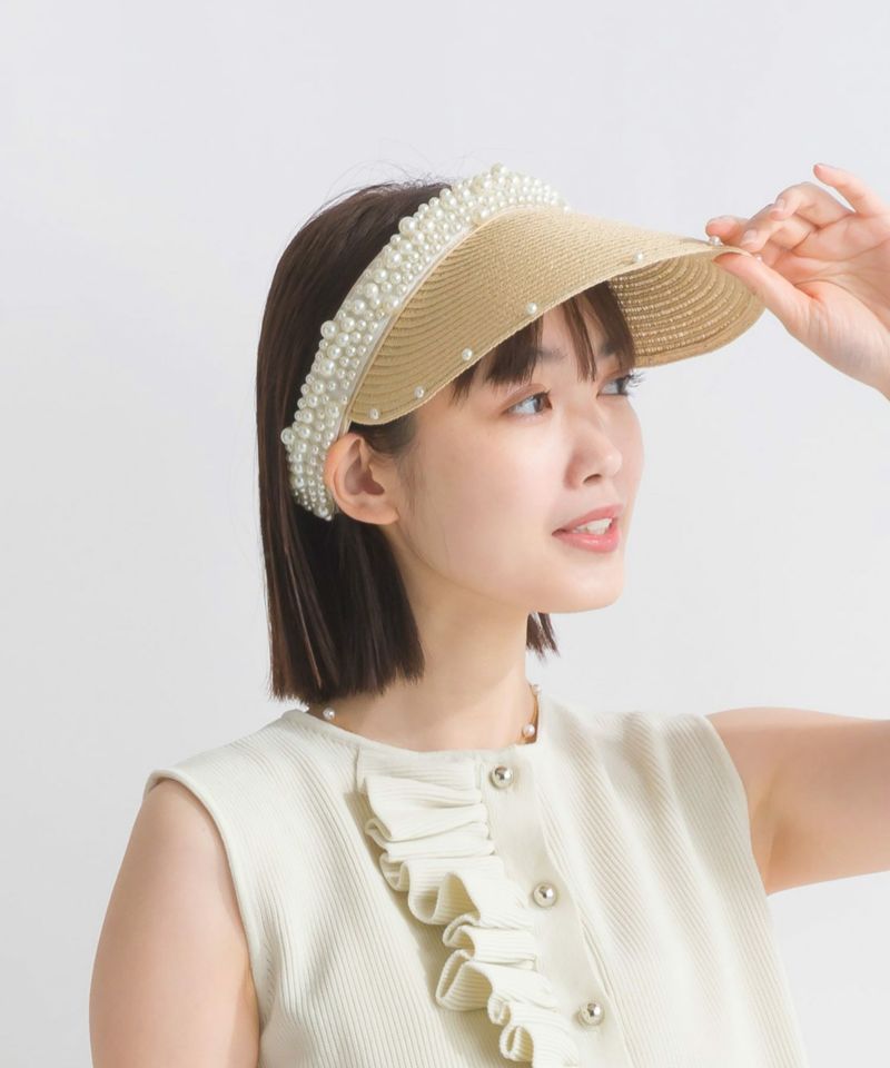 パール付きサンバイザー | PICCIN (ピッチン) 公式通販 パール付きサンバイザー | PICCIN (ピッチン) 公式通販