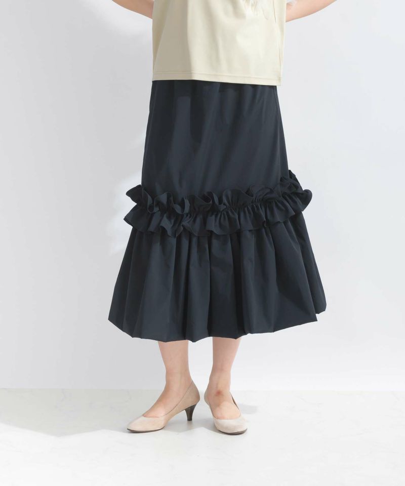 TAGEECHITA JAPAN ヘムバルーンリンクルスカート／グレー・Sサイズ HEM BALLOON WRINKLE SKIRT / ヘムバルーンリンクルスカート
