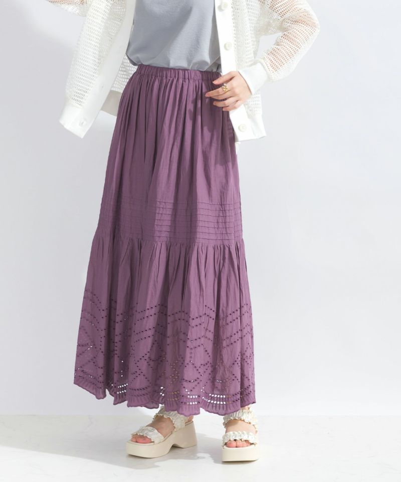 【WEB限定】シフリー刺繍ギャザー切り替えスカート | PICCIN (ピッチン) 公式通販