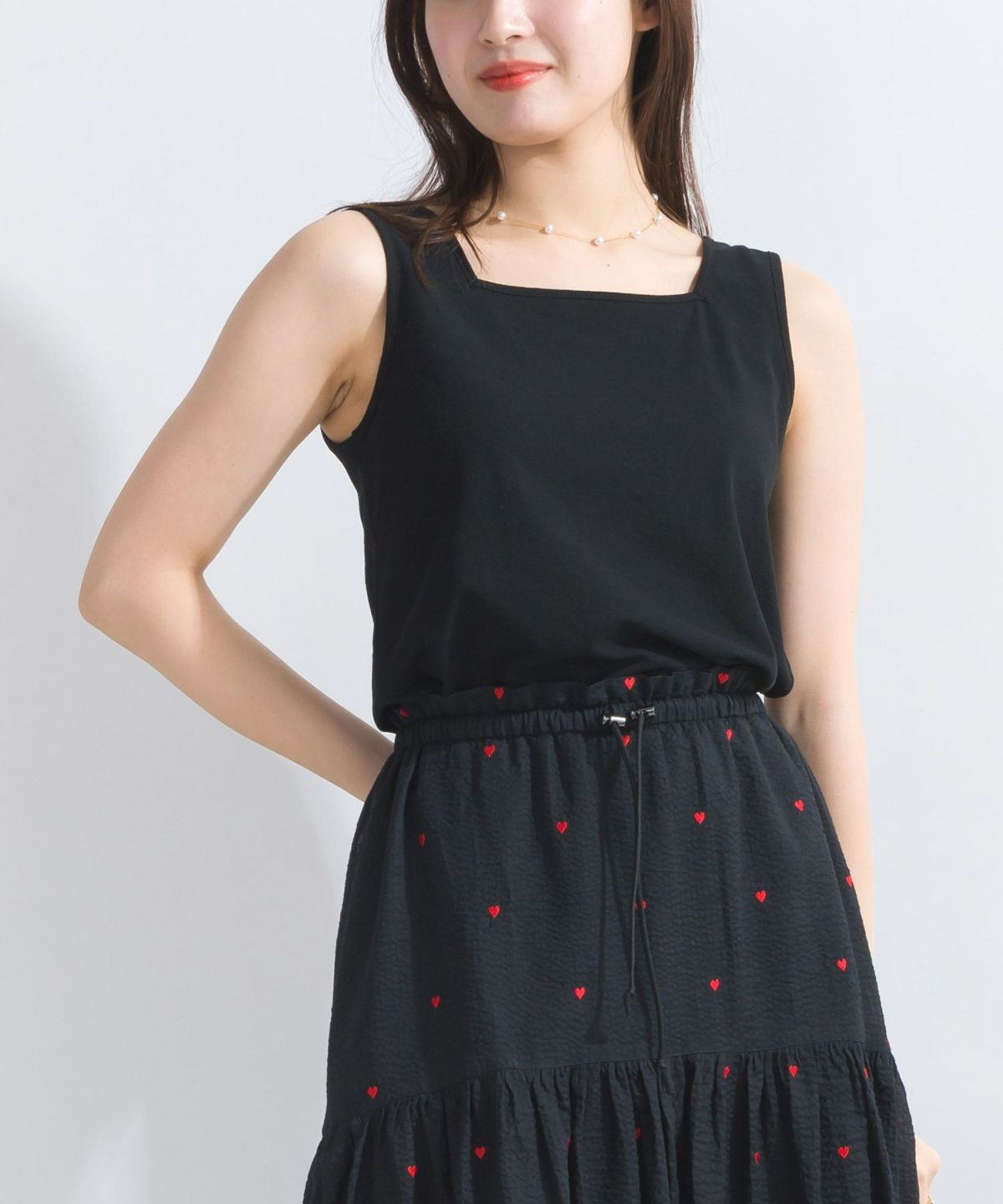 model：H165　着用サイズ：M　ブラック