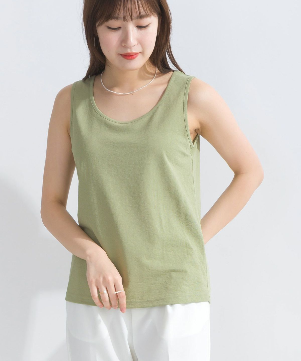 model：H165　着用サイズ：M　カーキ