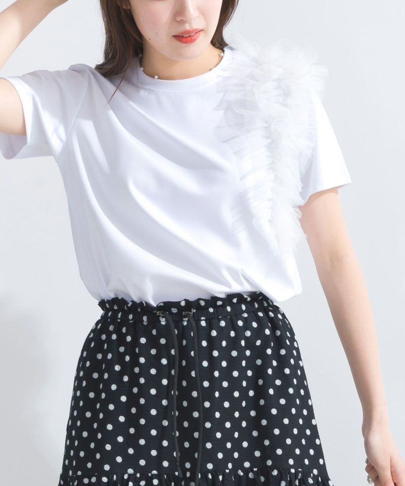 model：H165　着用サイズ：M　オフホワイト